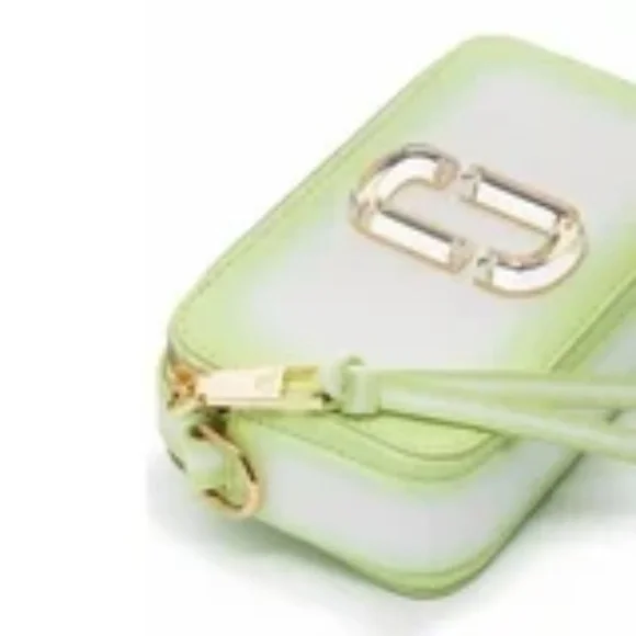 NWT Marc Jacobs Snapshot Fluoro Edge Crossbody Neon Green Woven Strap w/ Dustbag - Picture 2 of 13